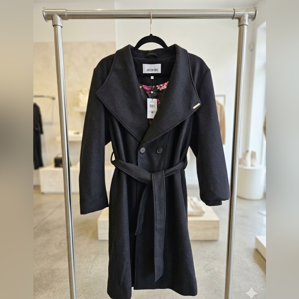 New Jason Wu Elegant Black Trench Coat